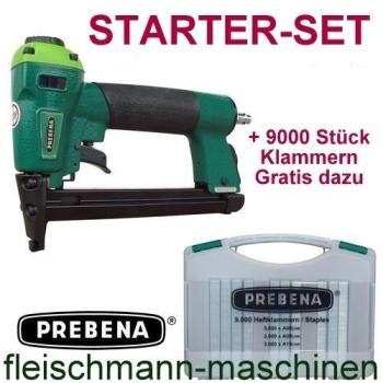 Prebena 1XR-A16 Druckluftnagler im Transportkoffer inkl. A-Box mit 9000 Heftklammern