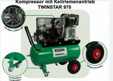 PREBENA TWINSTAR 970 KOMPRESSOR Ansaugleistung 950 Füllleistung 620 Motor 5,5kw