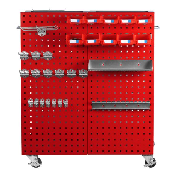 Holzmann fahrbare Werkzeuglochwand WLW62DUO mit 62-teiligem Werkzeughalterset