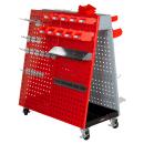 Holzmann fahrbare Werkzeuglochwand WLW62DUO mit 62-teiligem Werkzeughalterset